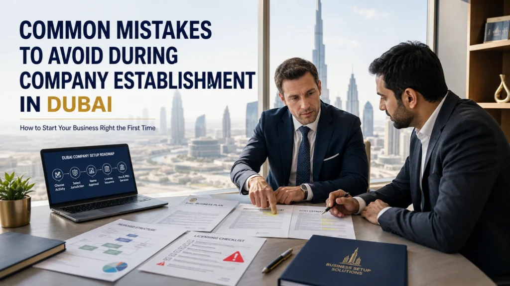 Business setup advisors assisting company establishment in Dubai
