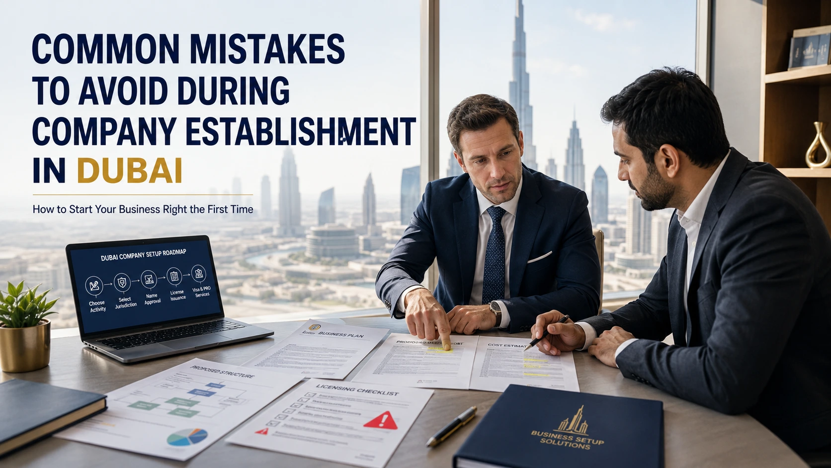 Business setup advisors assisting company establishment in Dubai
